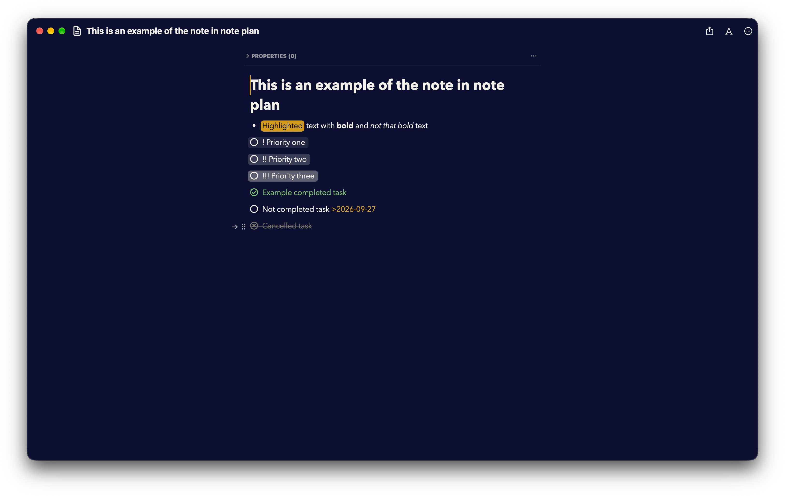 NotePlan Dark