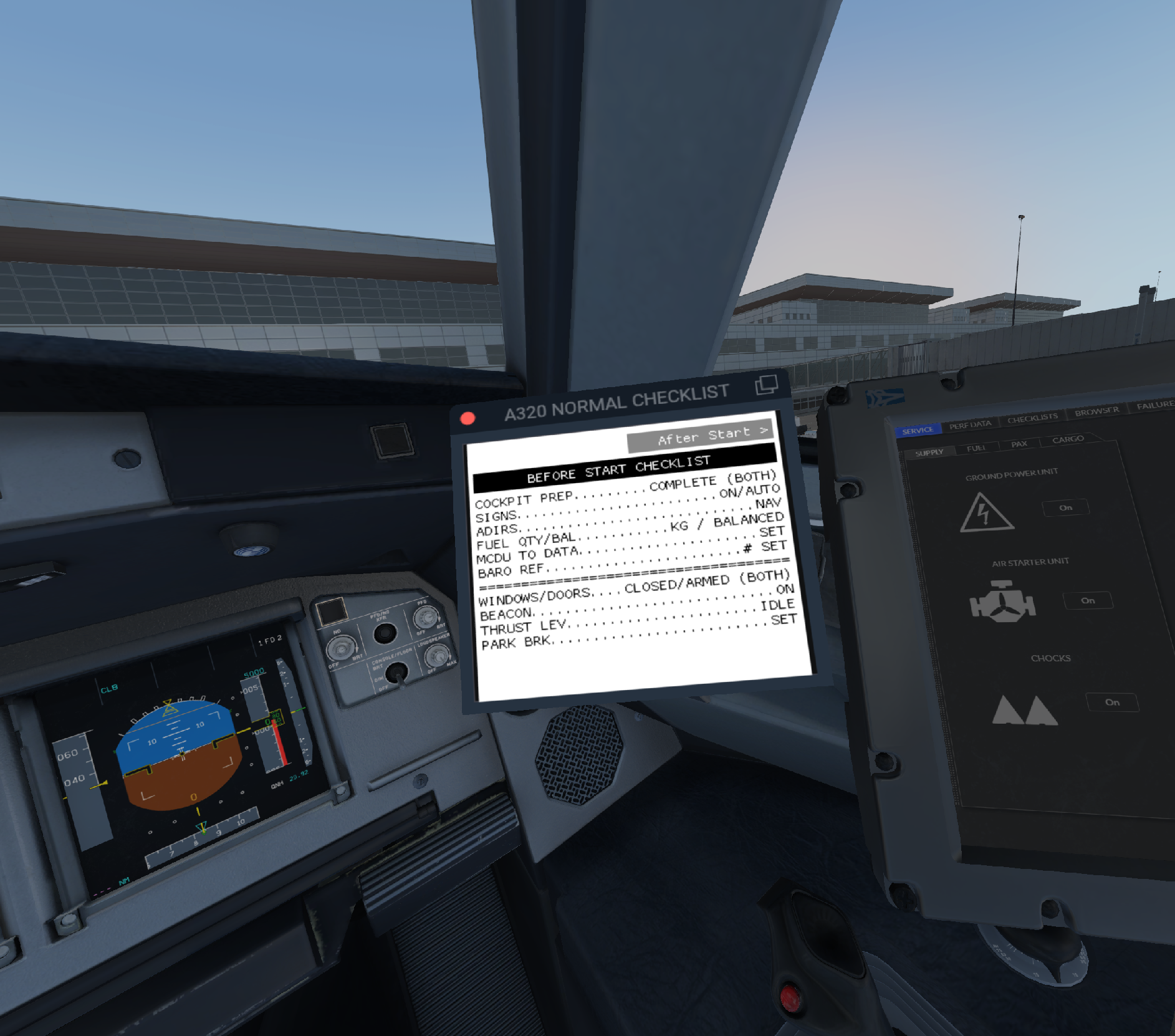 A320 NORMAL CHECKLIST Screenshot