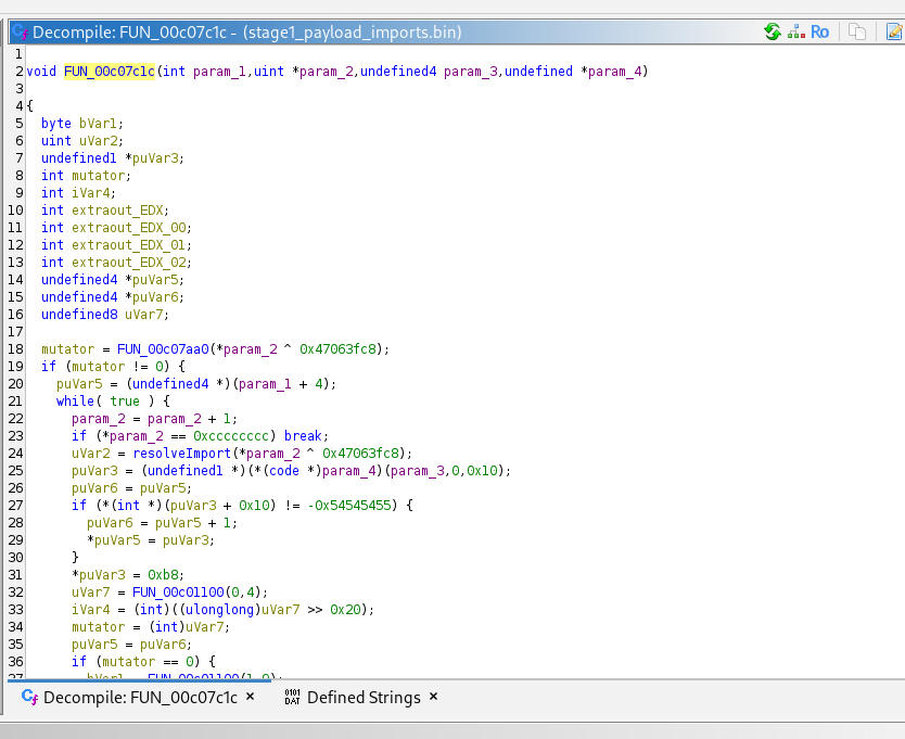 Table Import Function Call