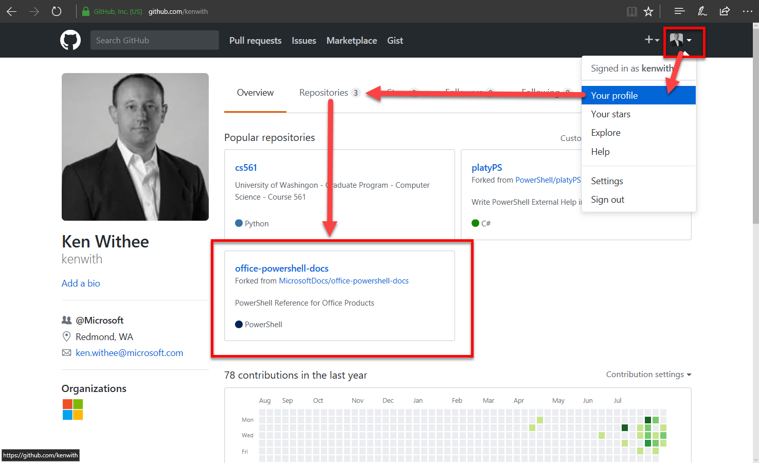 View Your Forked Repos on Github