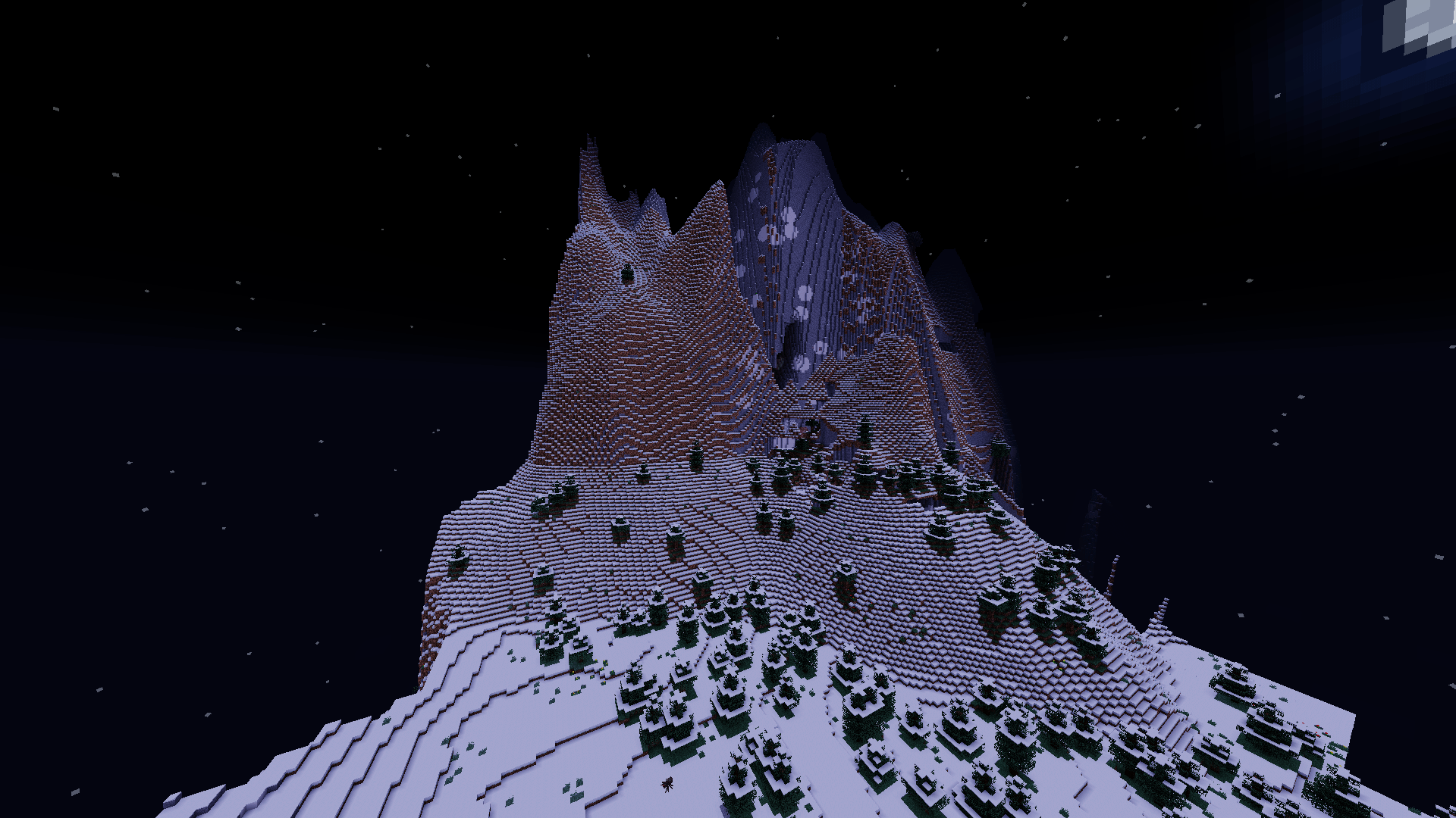 A snowy mountain