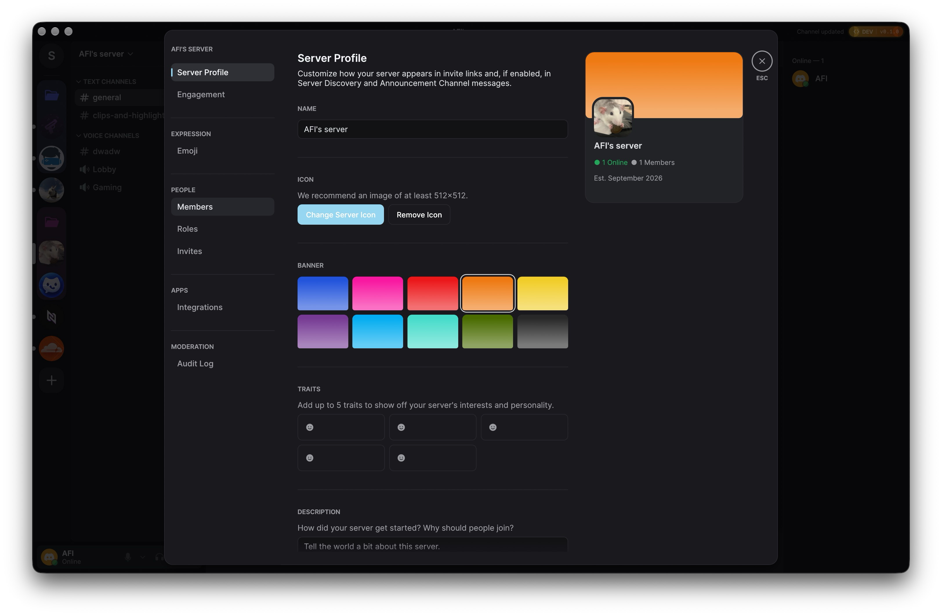 Server Administration & Profiles