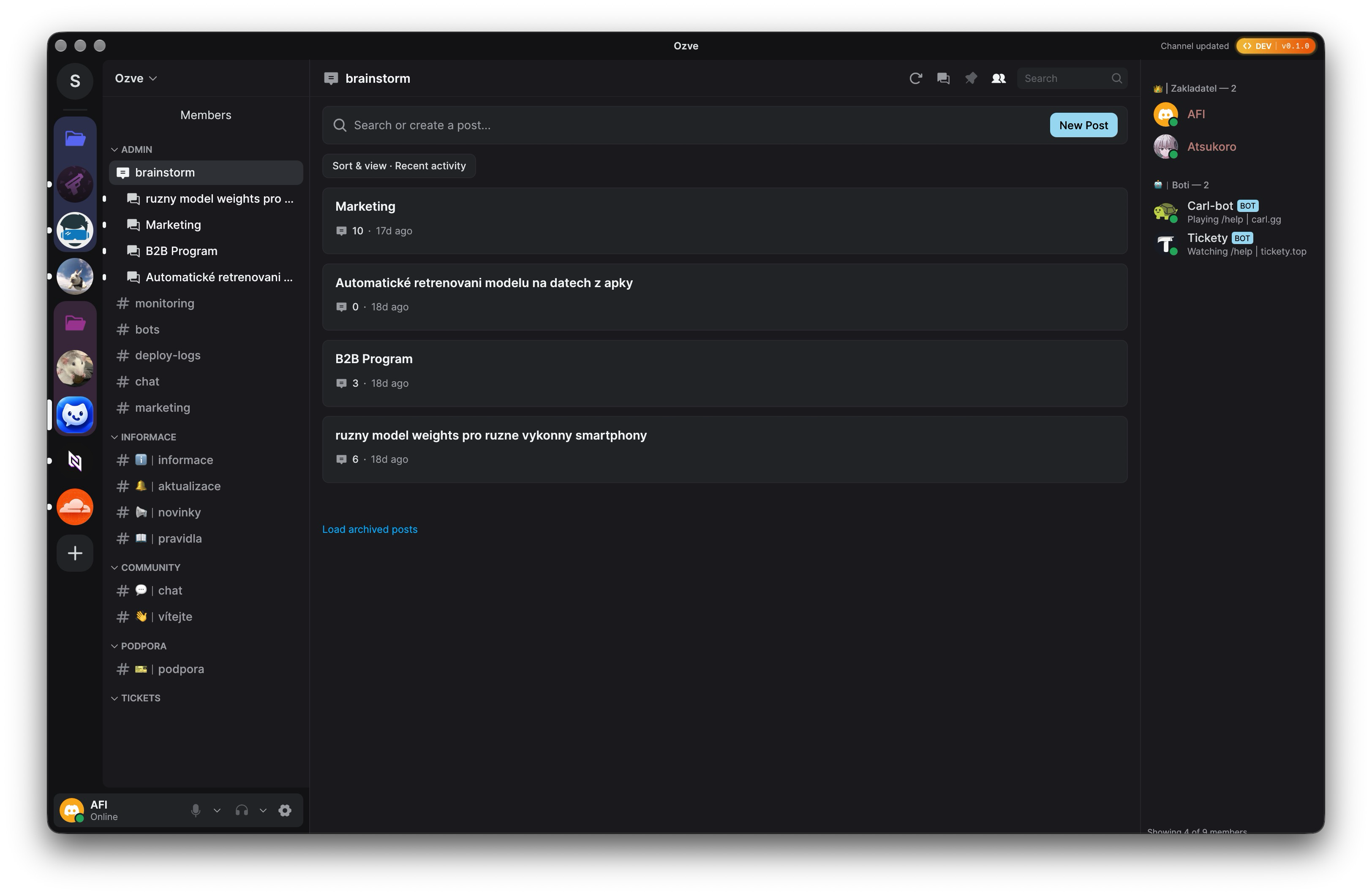 Threads & Forum Channels