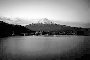 A higher contrast image of Mt. Fuji