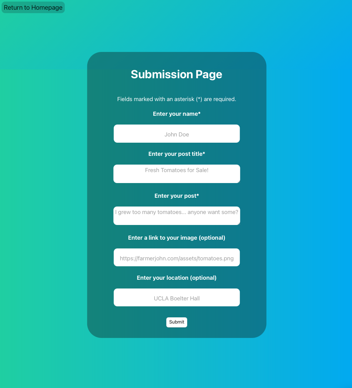 Submission Page