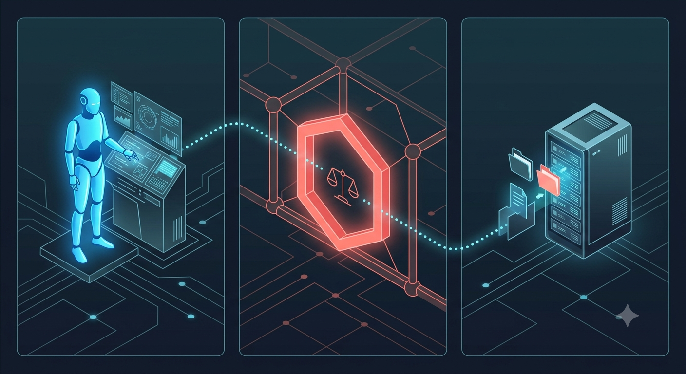 Agent → ClawGuard policy gate → your machine