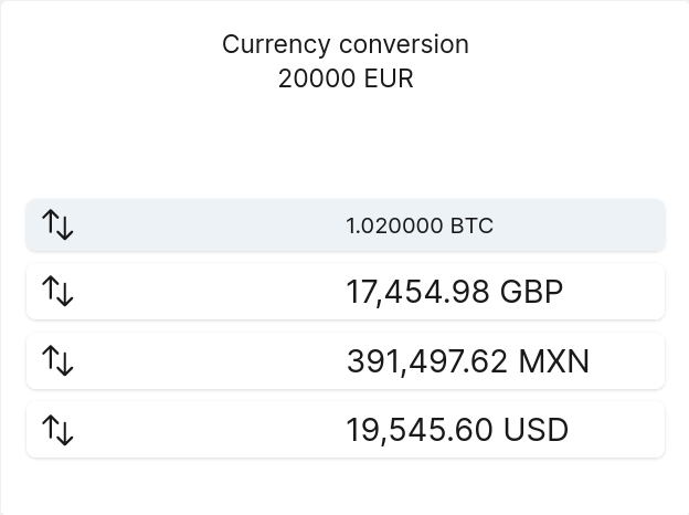 Exchange rates example