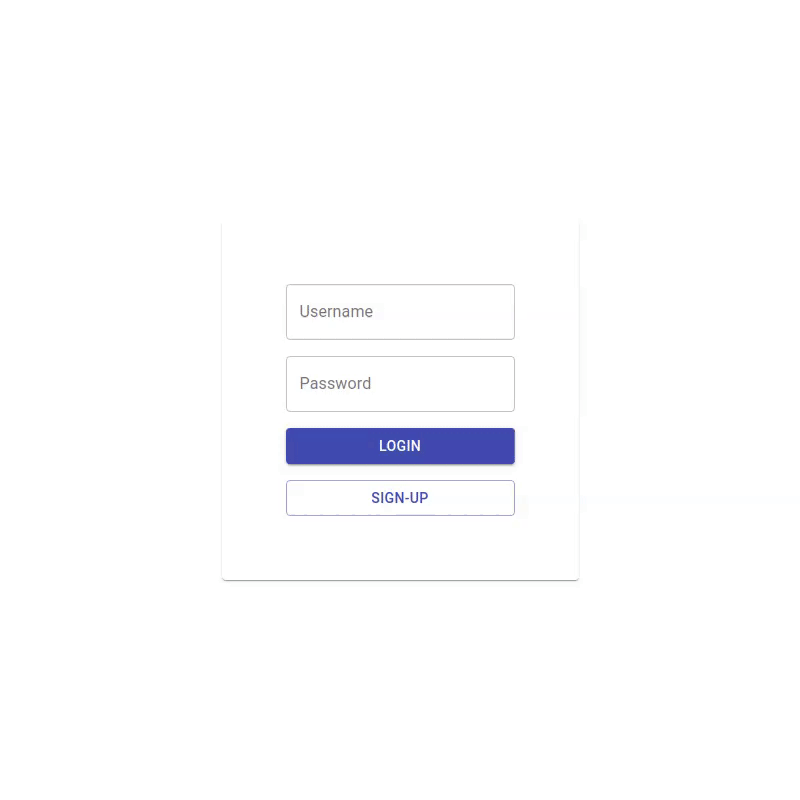 Sign-up and Login, with form validation and error feedback.