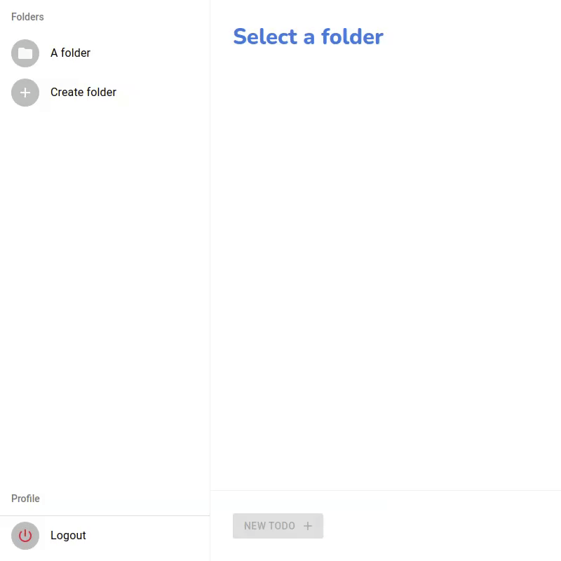 Creating, renaming and deleting folders.