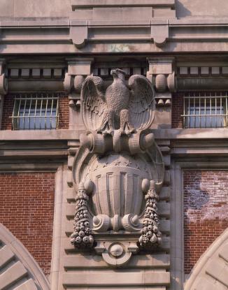 Detail of Ellis Island Immigration Museum, New York, New York