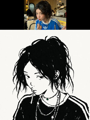 粗线条漫画头像