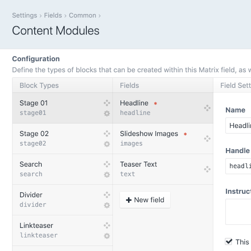 Content modules when not using this lib