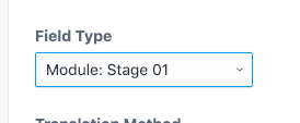 Custom field type for content module field