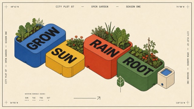 Primary Block Isometric Editorial Poster Style preview