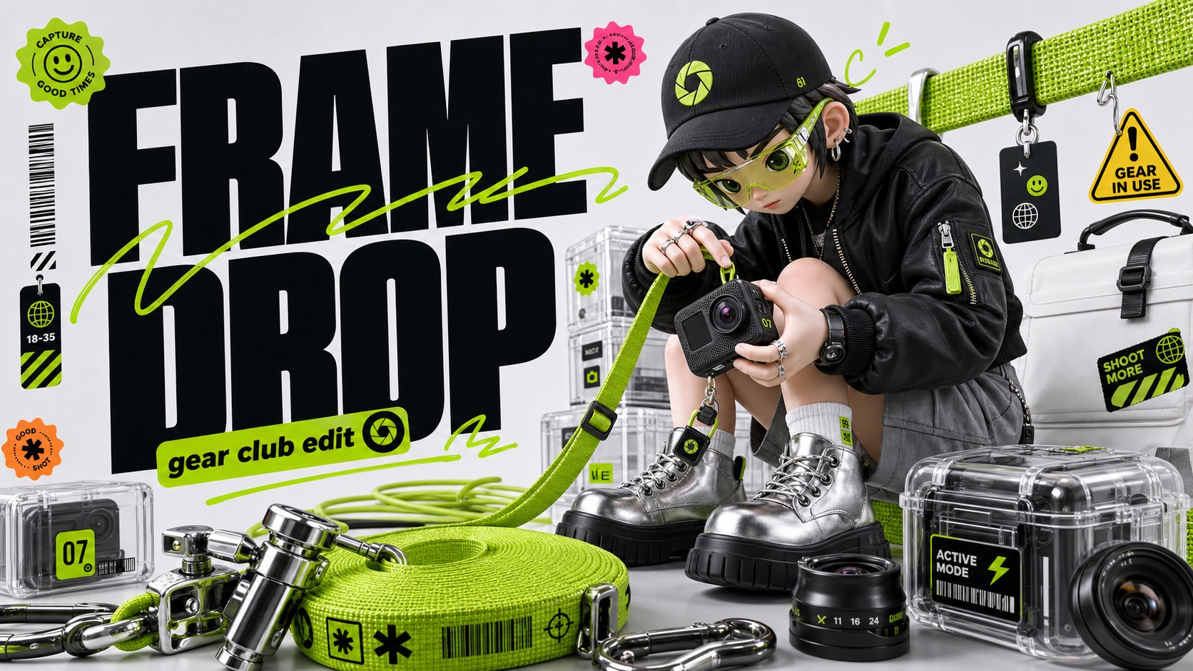 Acid Lime 3D Streetwear Type Poster Style