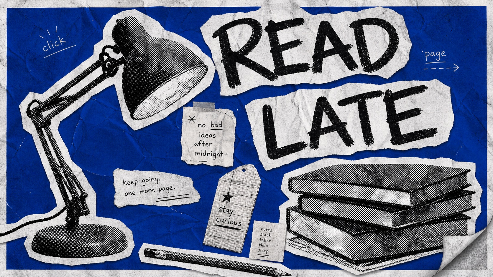 Blue Halftone Ransom Zine Poster Style