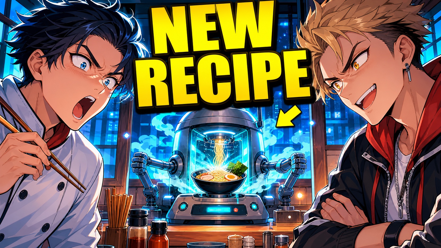 Bold Anime Reaction Thumbnail Style