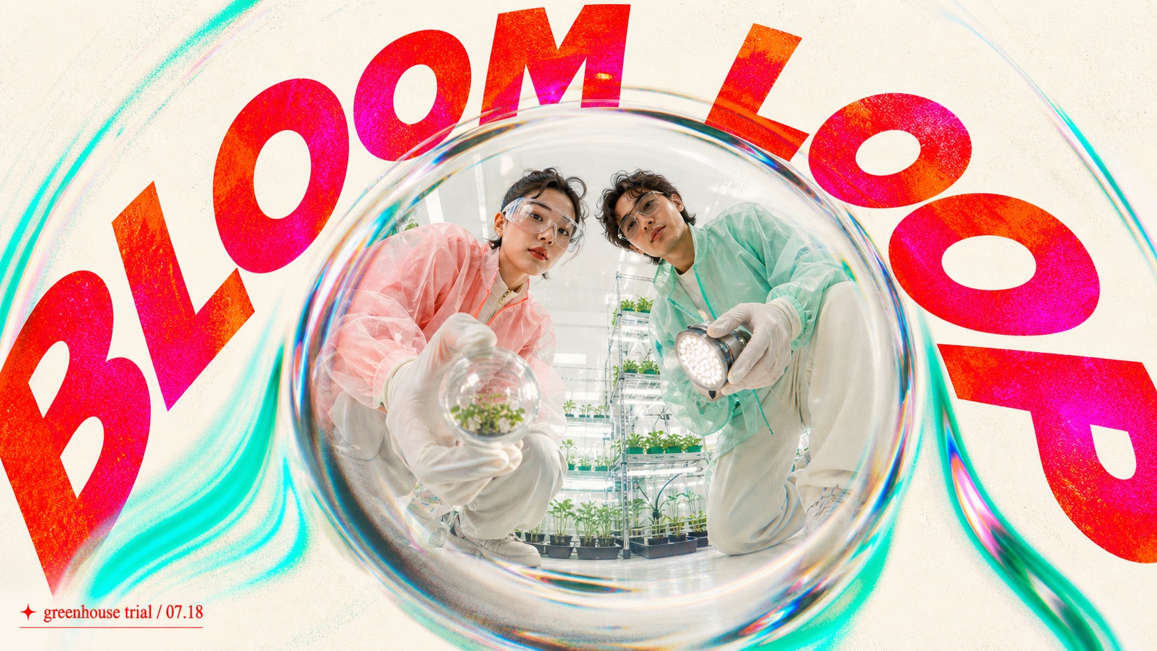Chromatic Fisheye Orbit Pop Poster Style