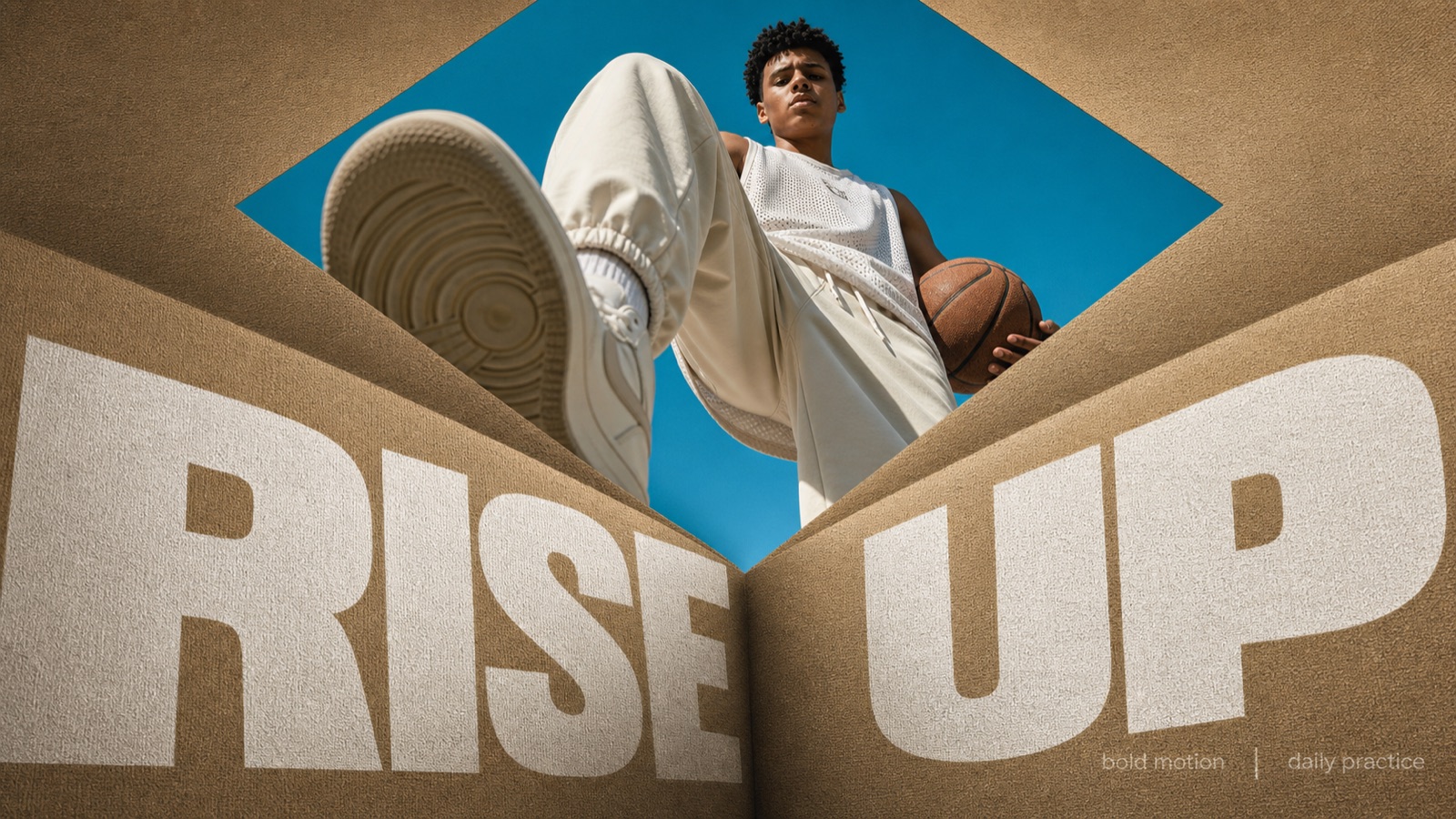 Folded Diamond Perspective Type Poster Style