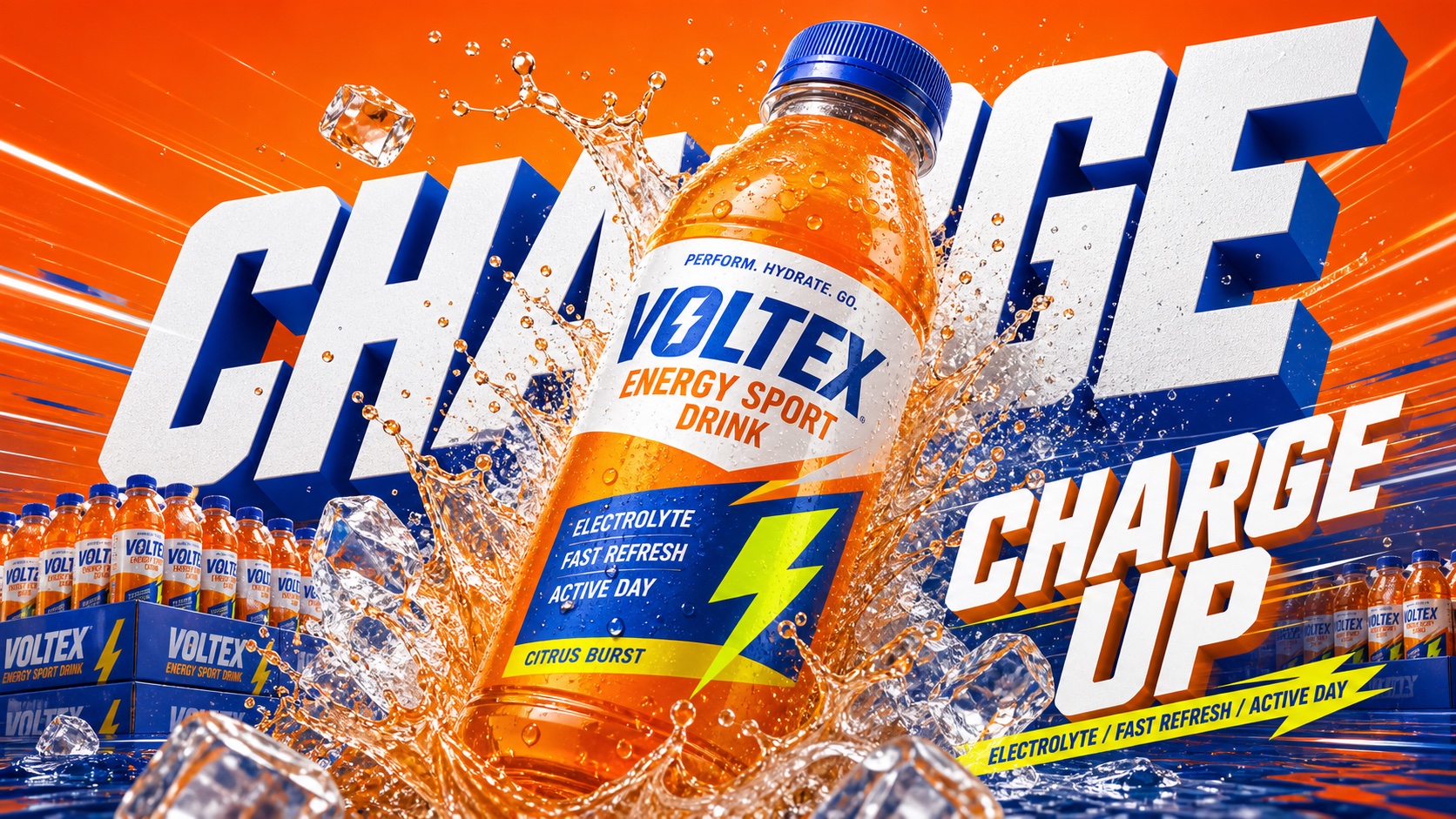 Multi-Color Beverage Splash Ad System Style