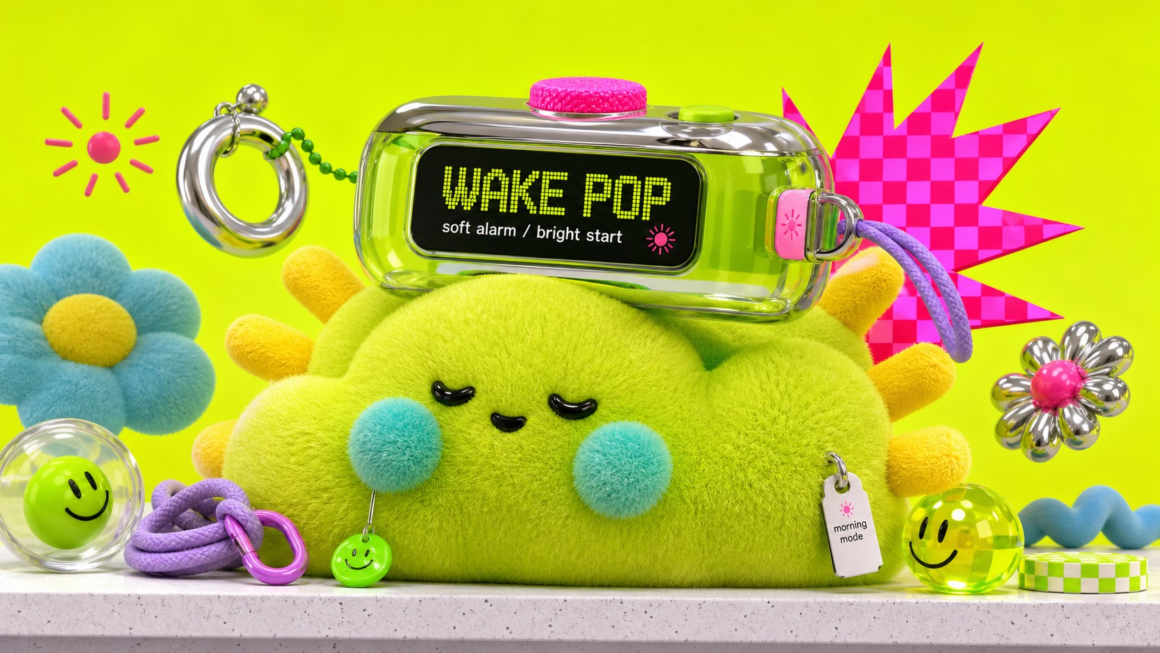 Neon Plush Gadget Pop 3D Style