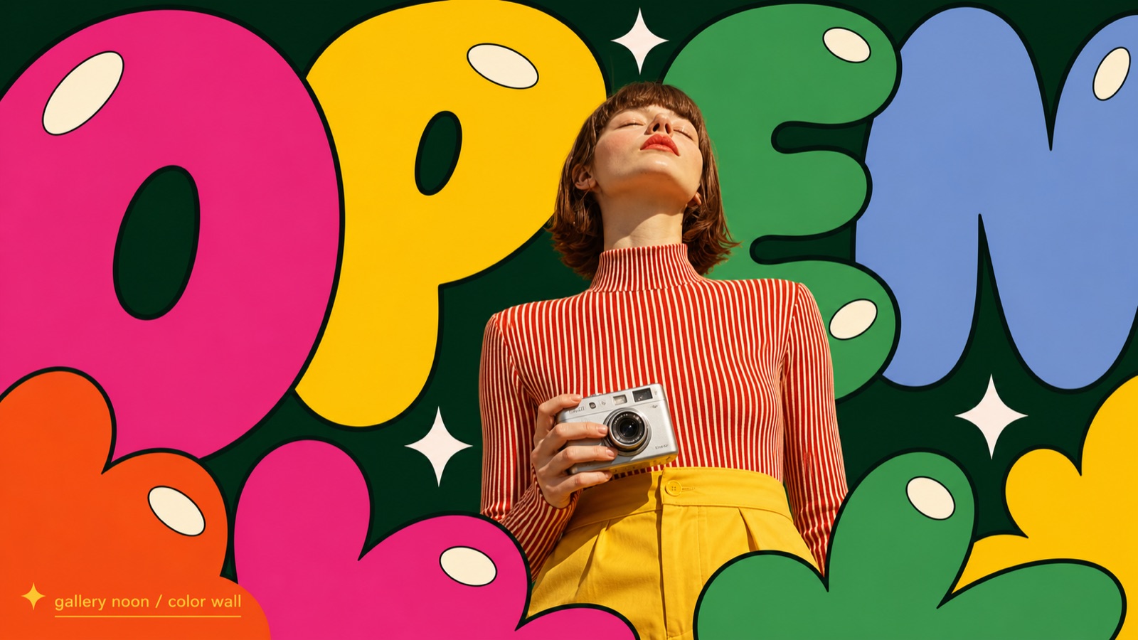 Pop Bubble Letter Photo Poster Style