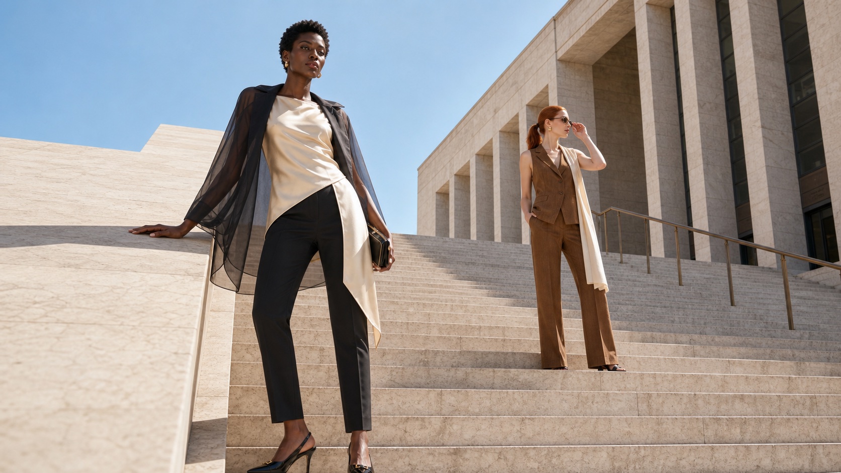 Sunlit Architectural Fashion Editorial