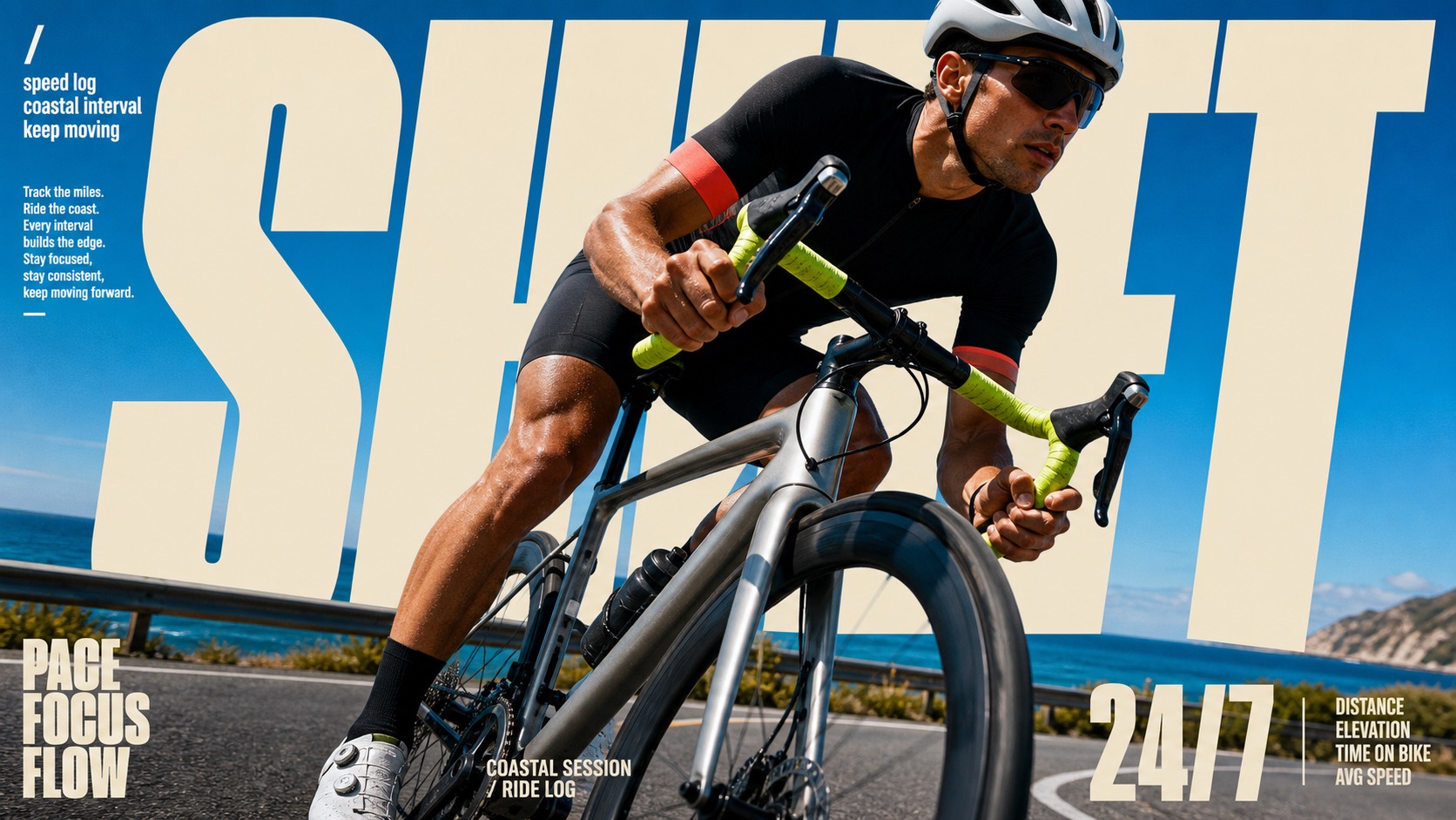 Sunlit Kinetic Block Type Photo Poster