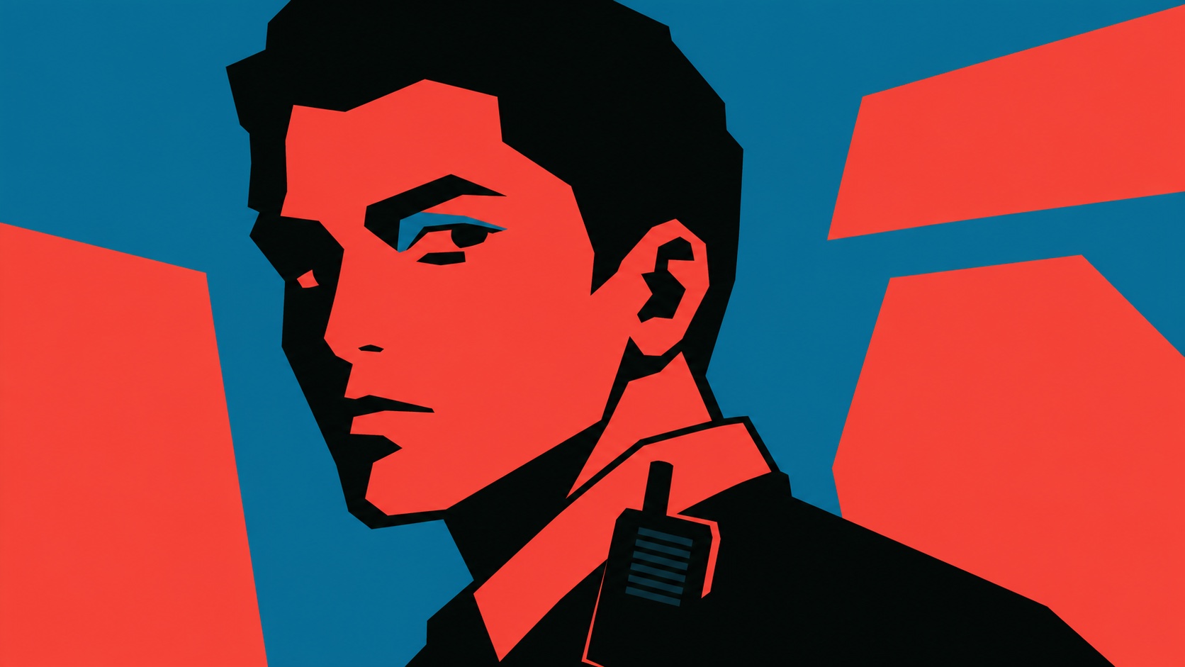 Tri Color Hardcut Portrait Poster Style