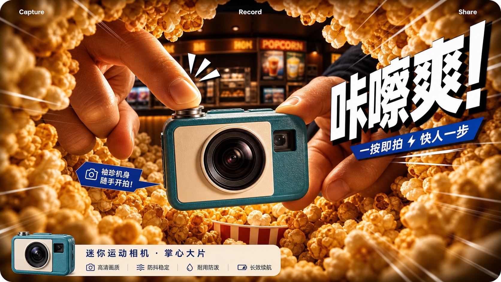 Warm Fisheye Product Impact Ad Style