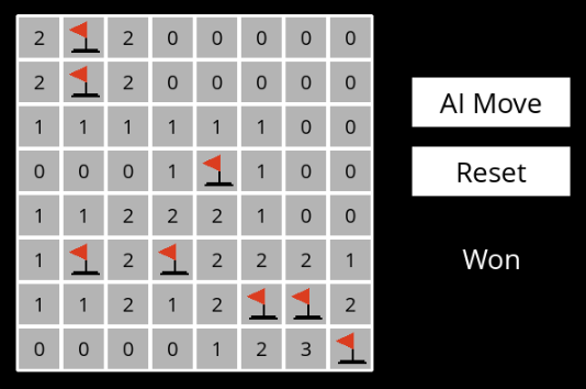 Minesweeper game interface