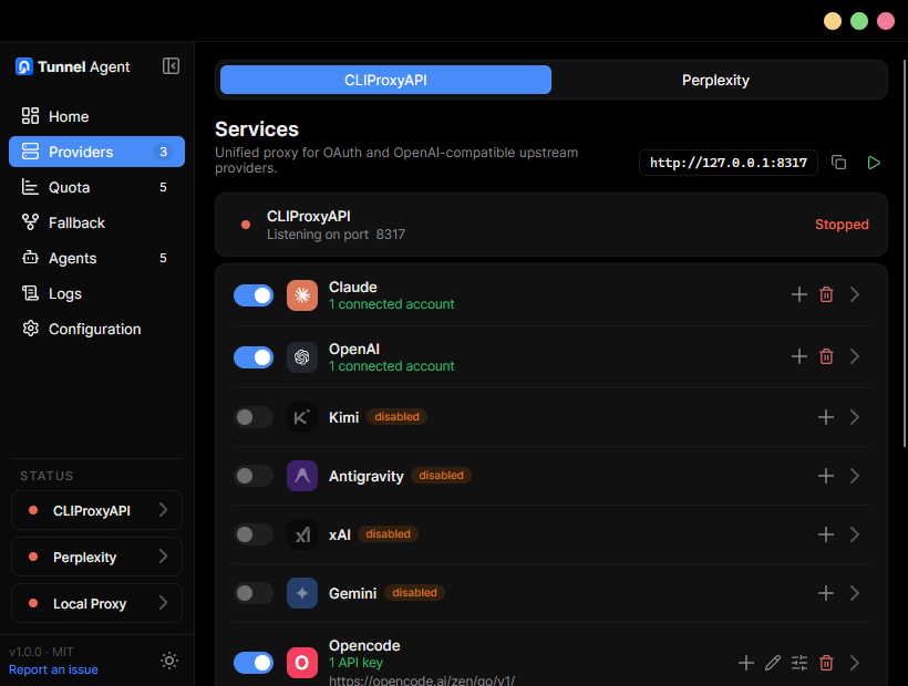 CLIProxyAPI providers