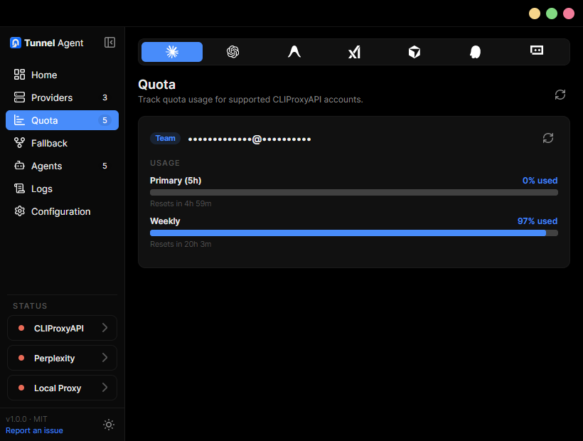 Quota tracking