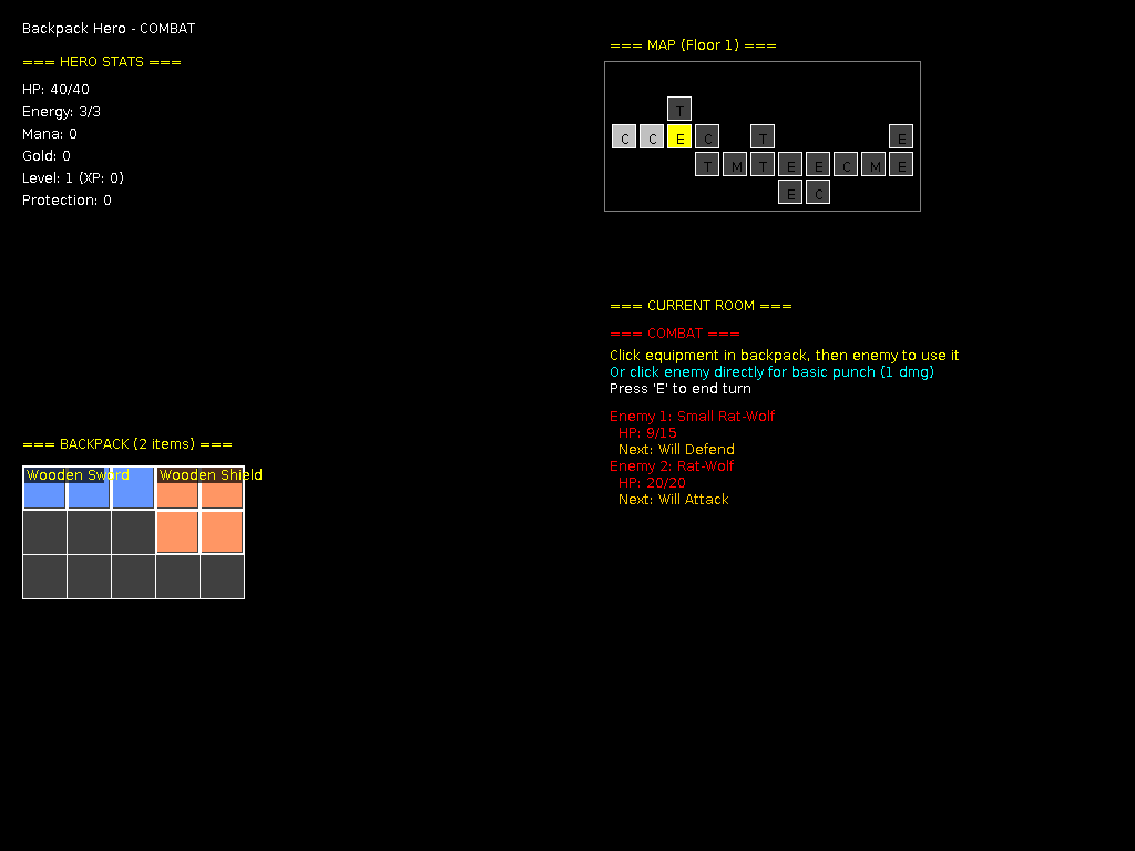 BackPack Hero turn-based combat