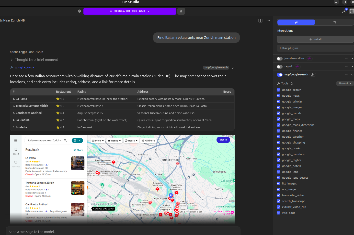 Google Maps Places Search