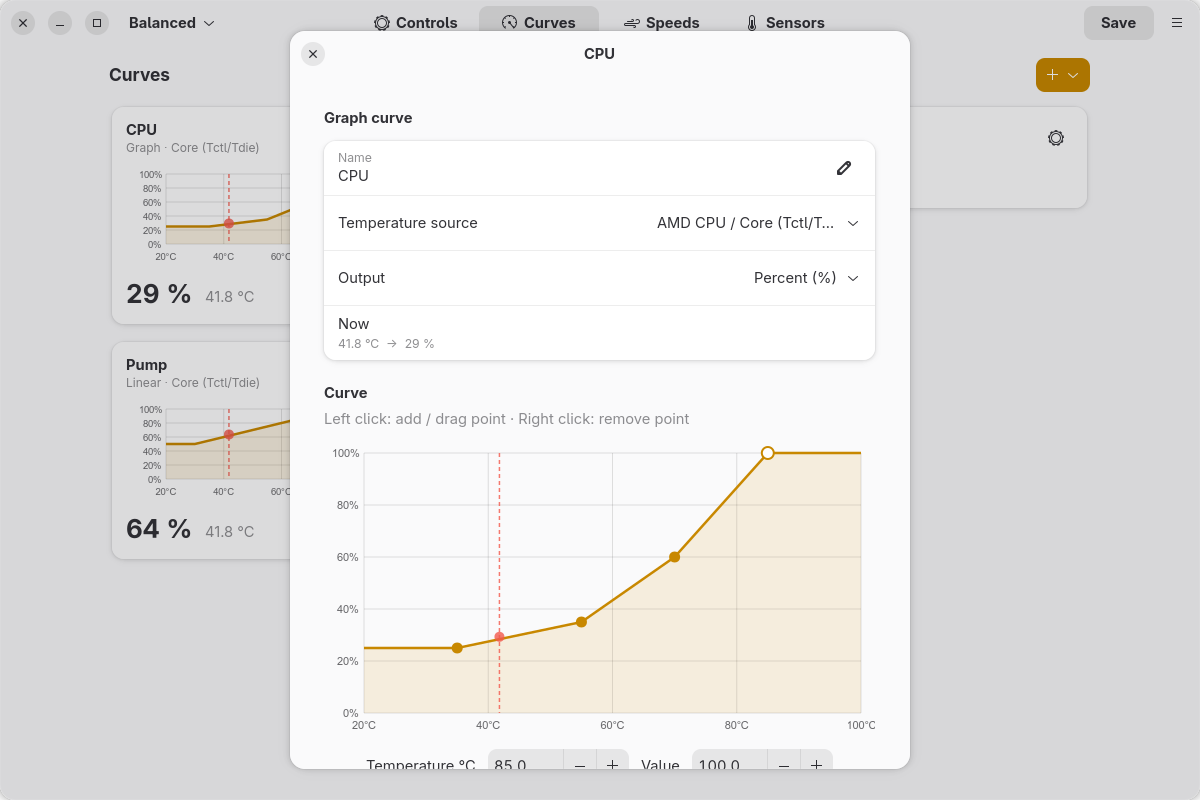 Curve editor, light theme