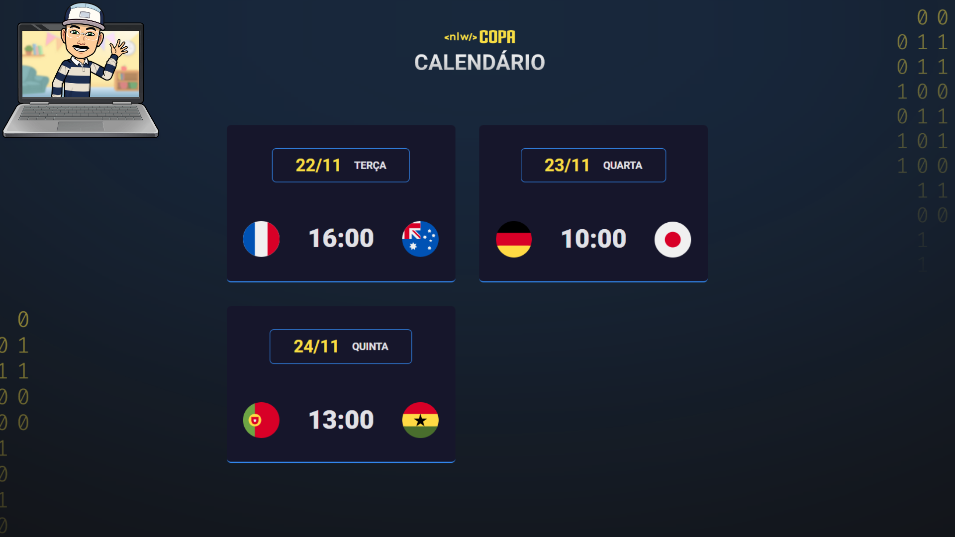 calendario da copa