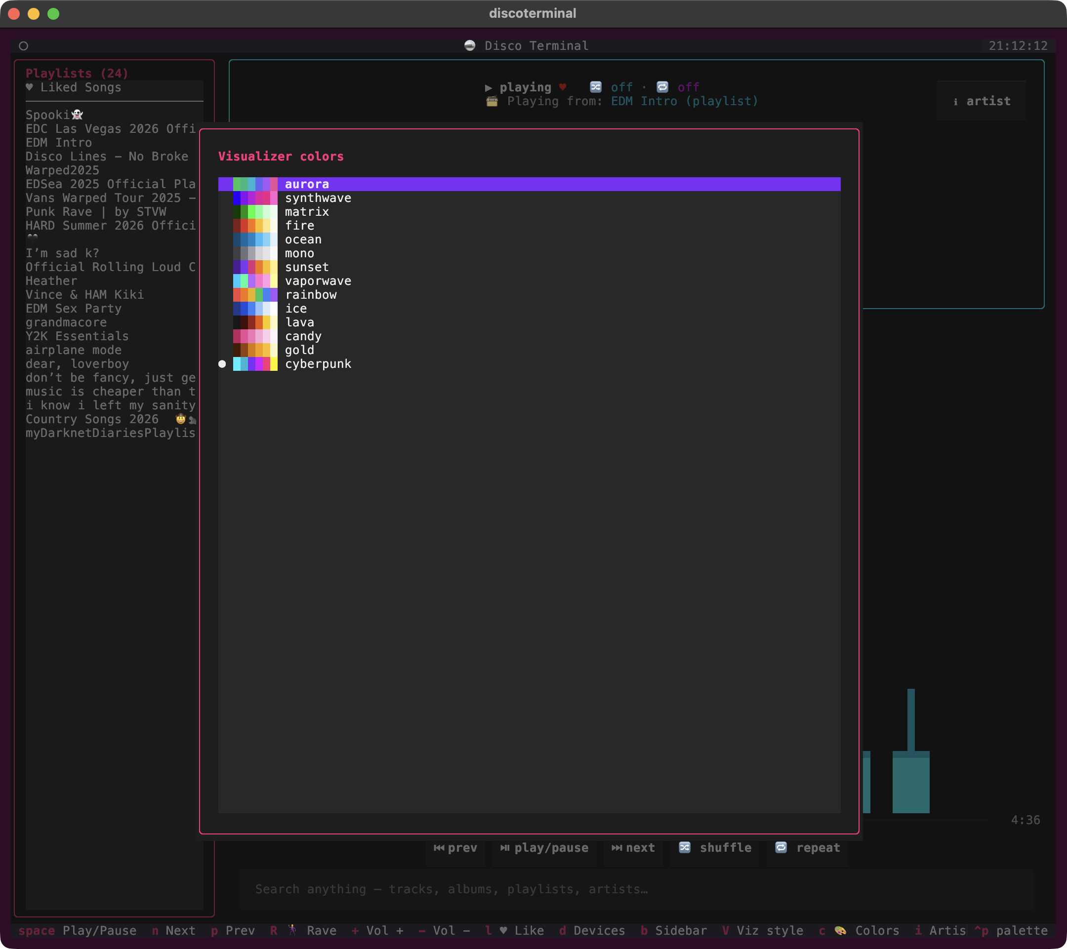 Color palette picker
