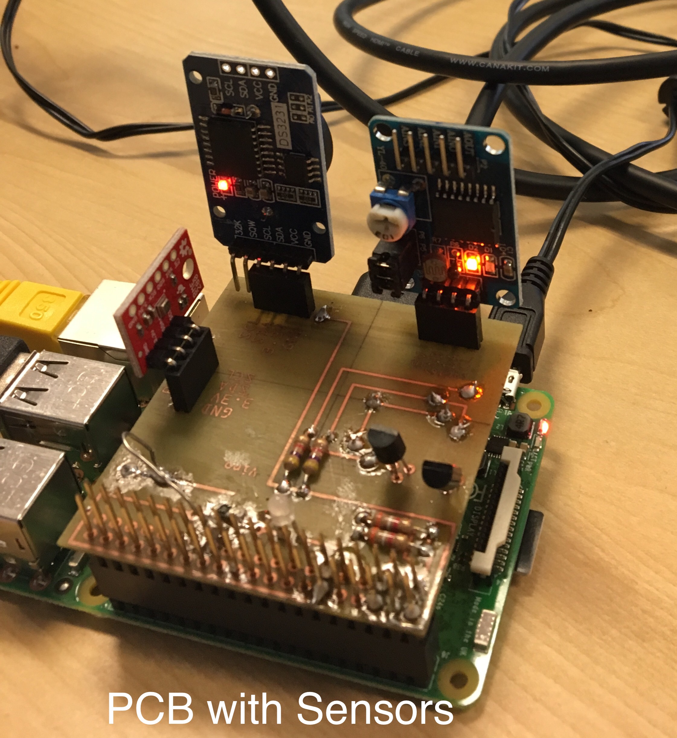 Sensors on PCB
