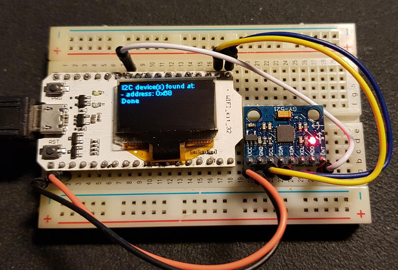 I2C Scanner with a I2C Gyro sensor (MPU-6050