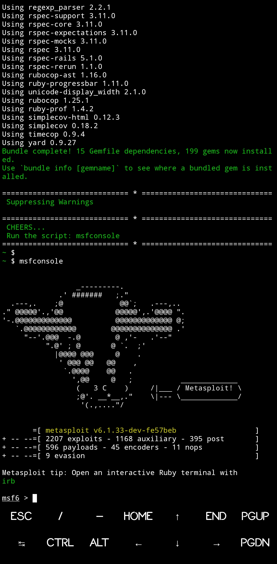 Metasploit in termux- Metasploit benner