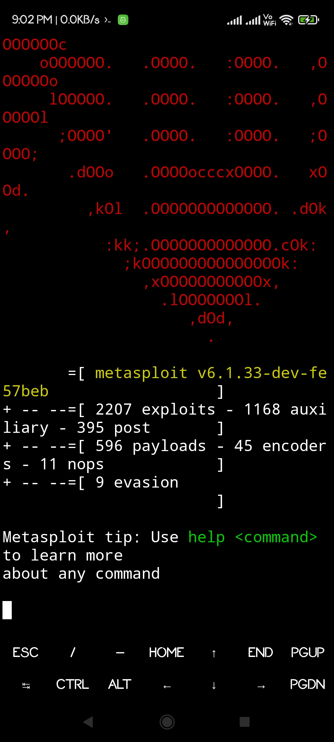 Metasploit in termux- Metasploit benner