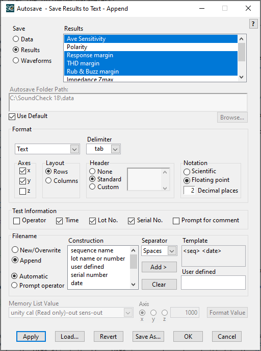 AutoSave Configure