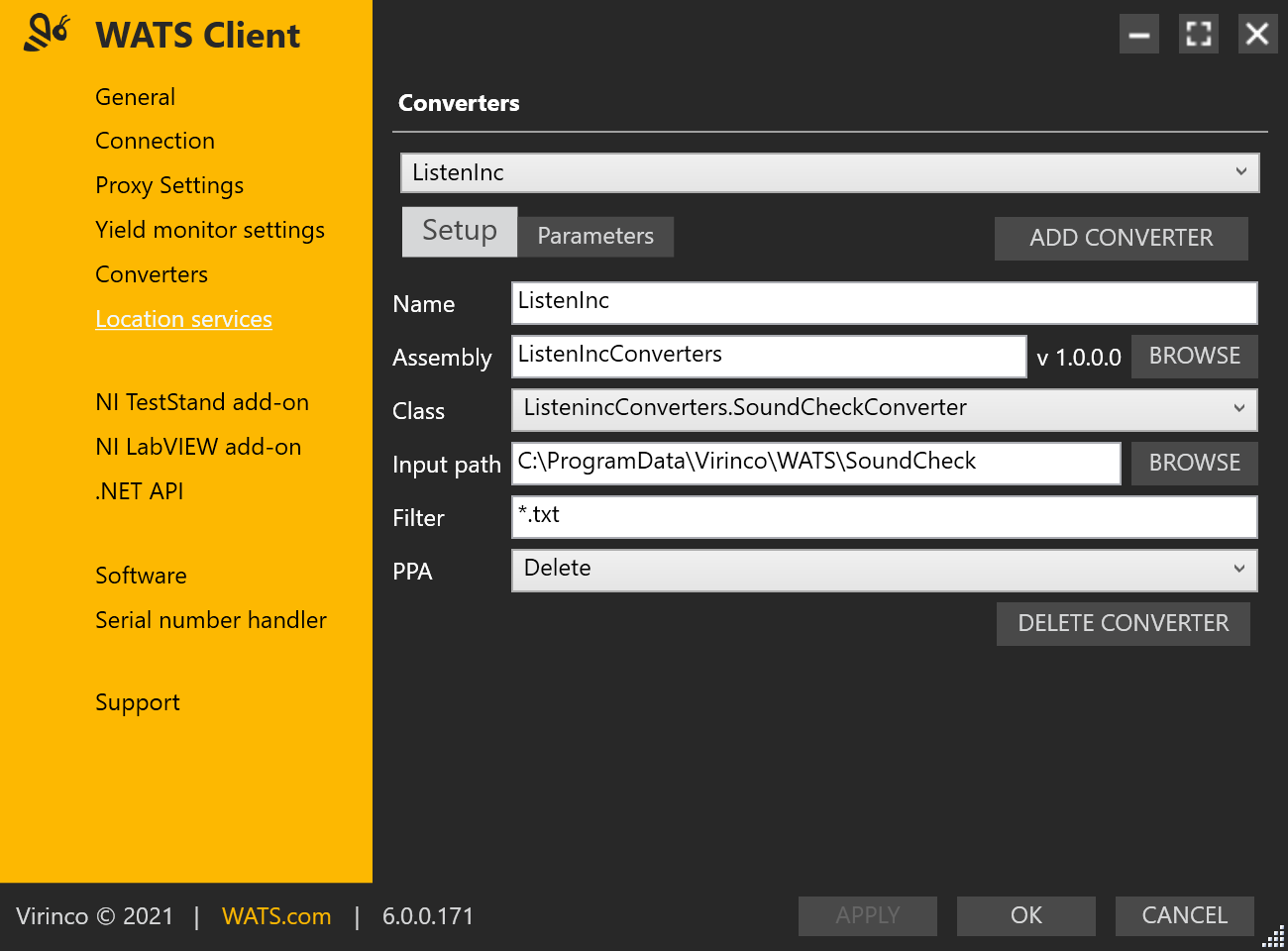 Converter Config