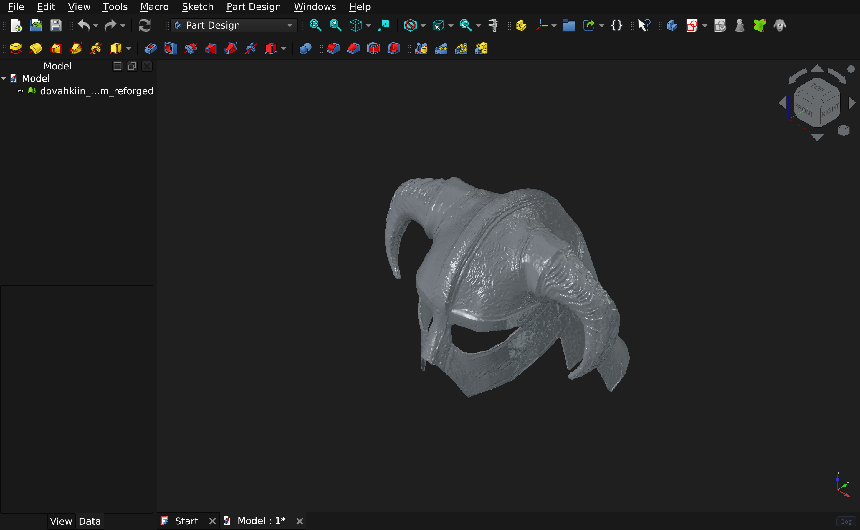 An 18 MB STL mesh