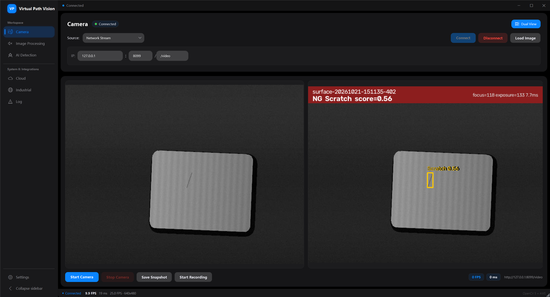 Surface inspection in the desktop app