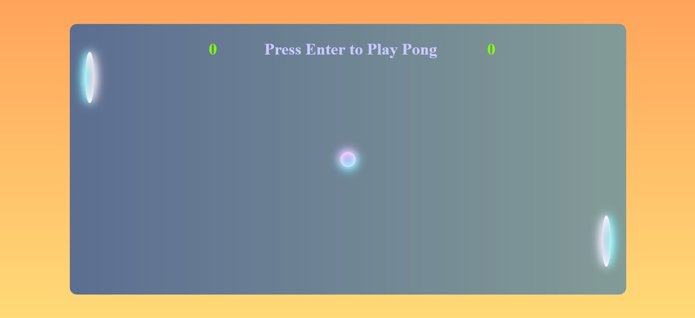 First View of Pong Game