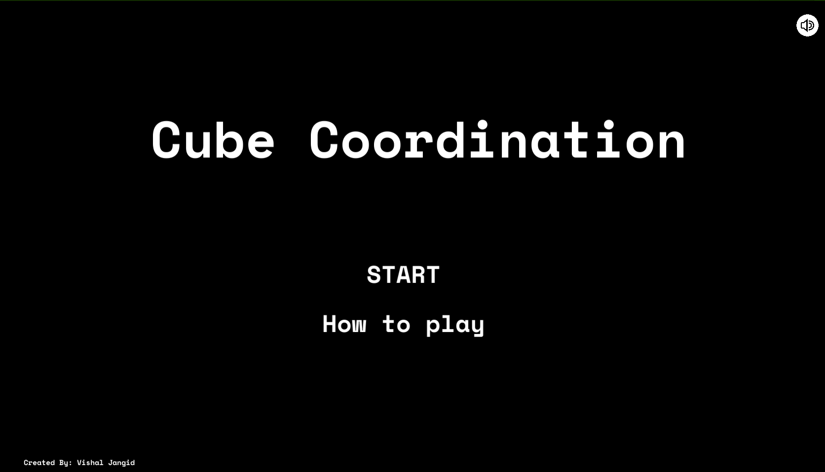 Cube Coordination Main Menu