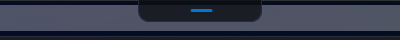DevBar idle, a small pill docked to the top of the screen