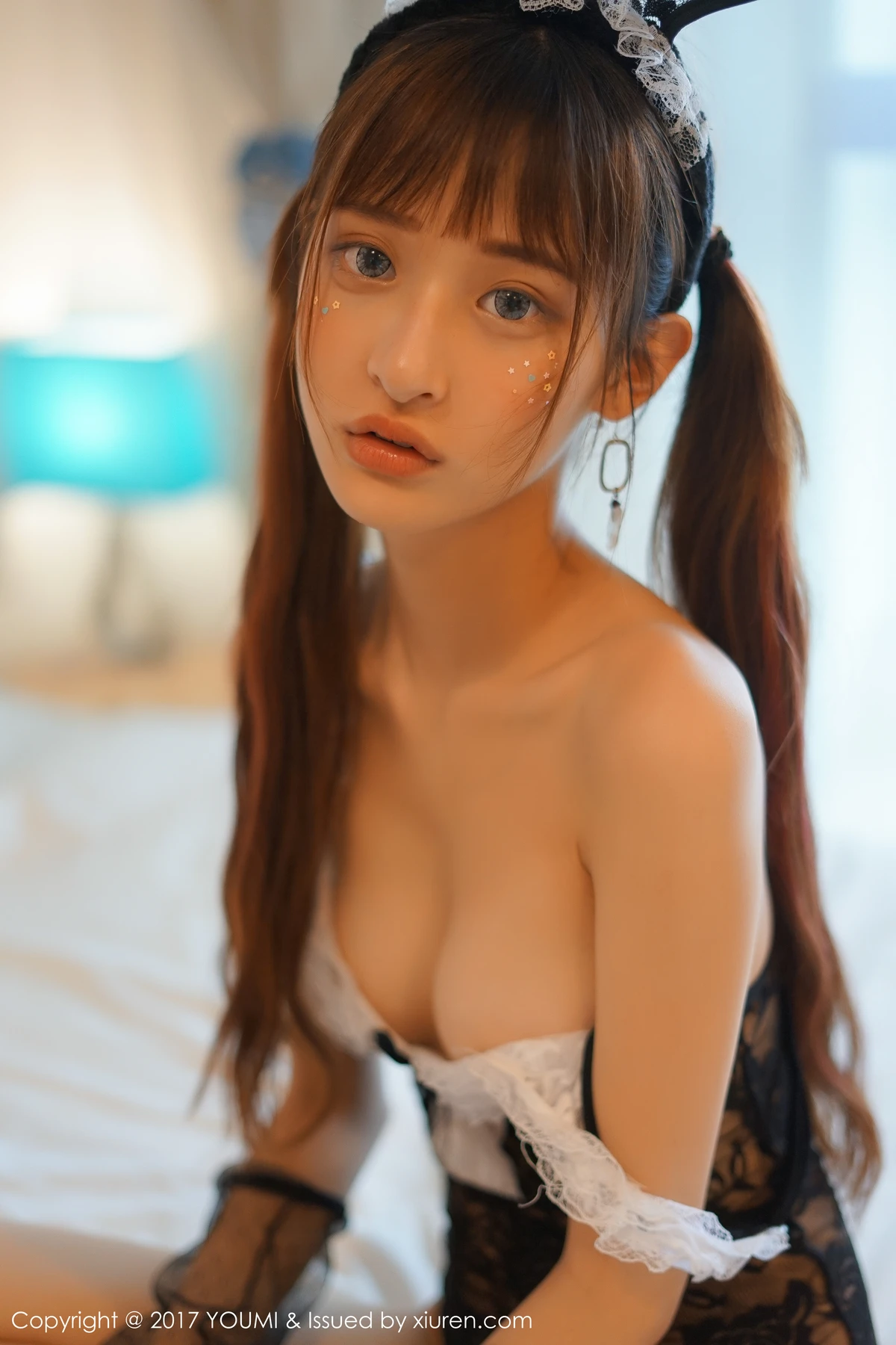 YouMi尤蜜荟 Vol.051_嫩模little贝壳三点式比基尼+蕾丝兔女郎花样诱惑写真59P - 4